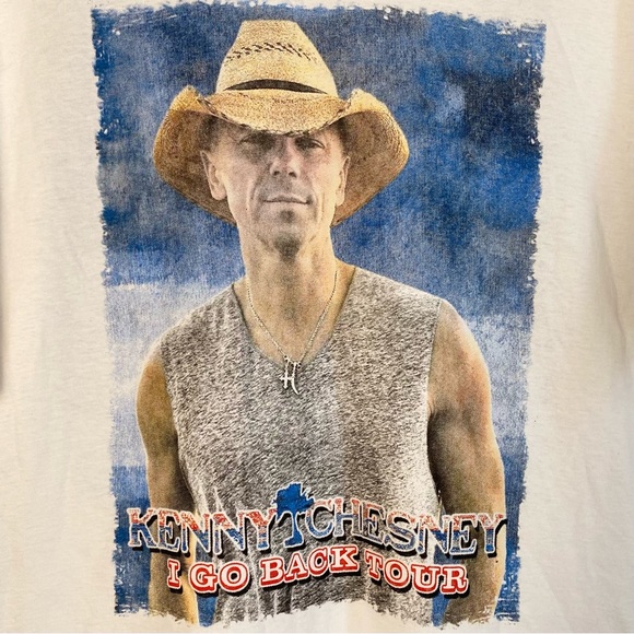 Kenny Chesney I Go Back Tour Concert T-shirt w/ Kelsea Ballerini 2023 XL White - Picture 2 of 8